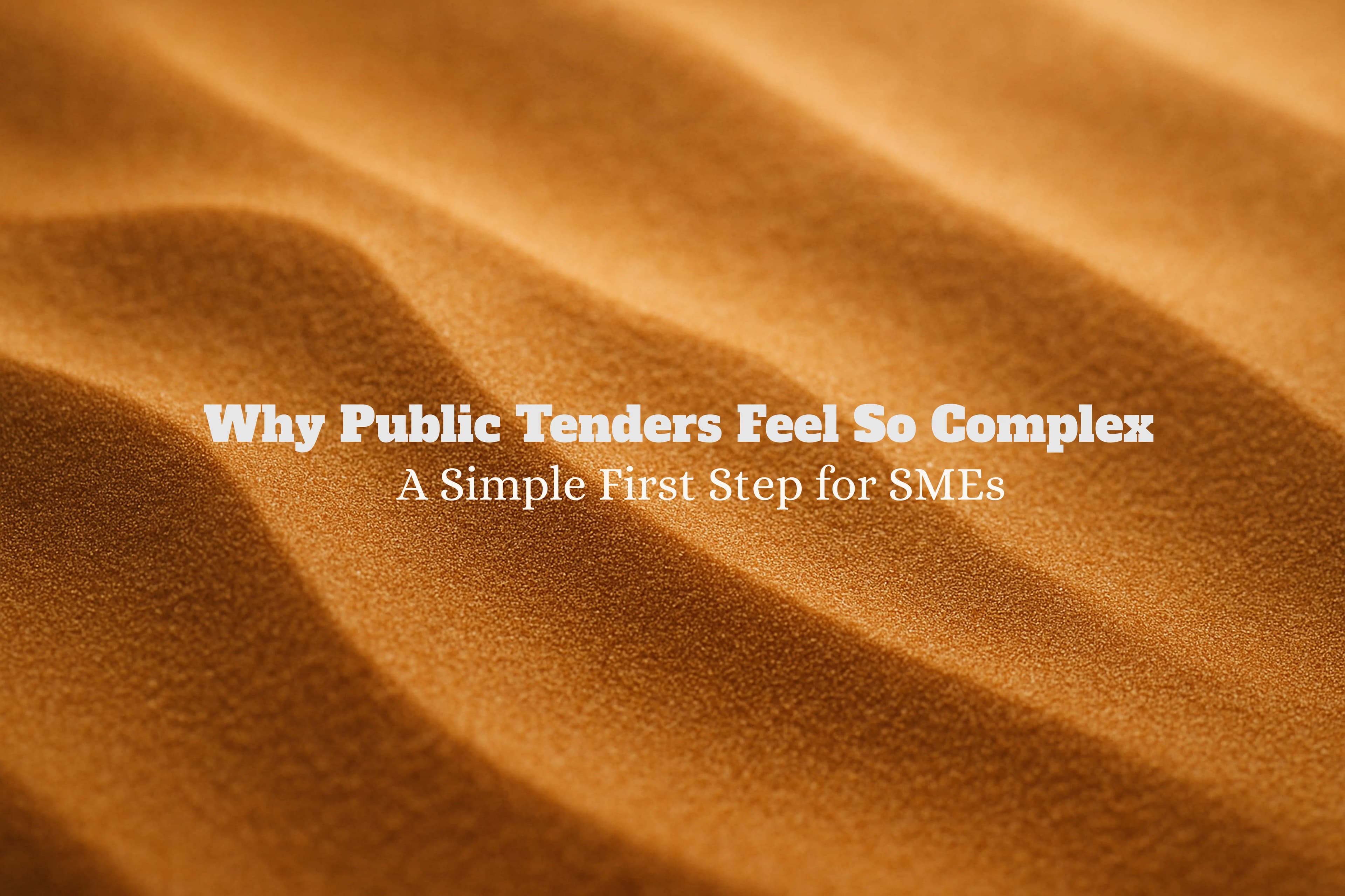 Why Public Tenders Feel So Complex